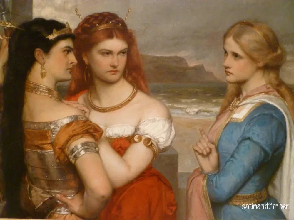 Reproduktion av målningen Les trois filles du roi Lear - Gustav Pope - Bild 2