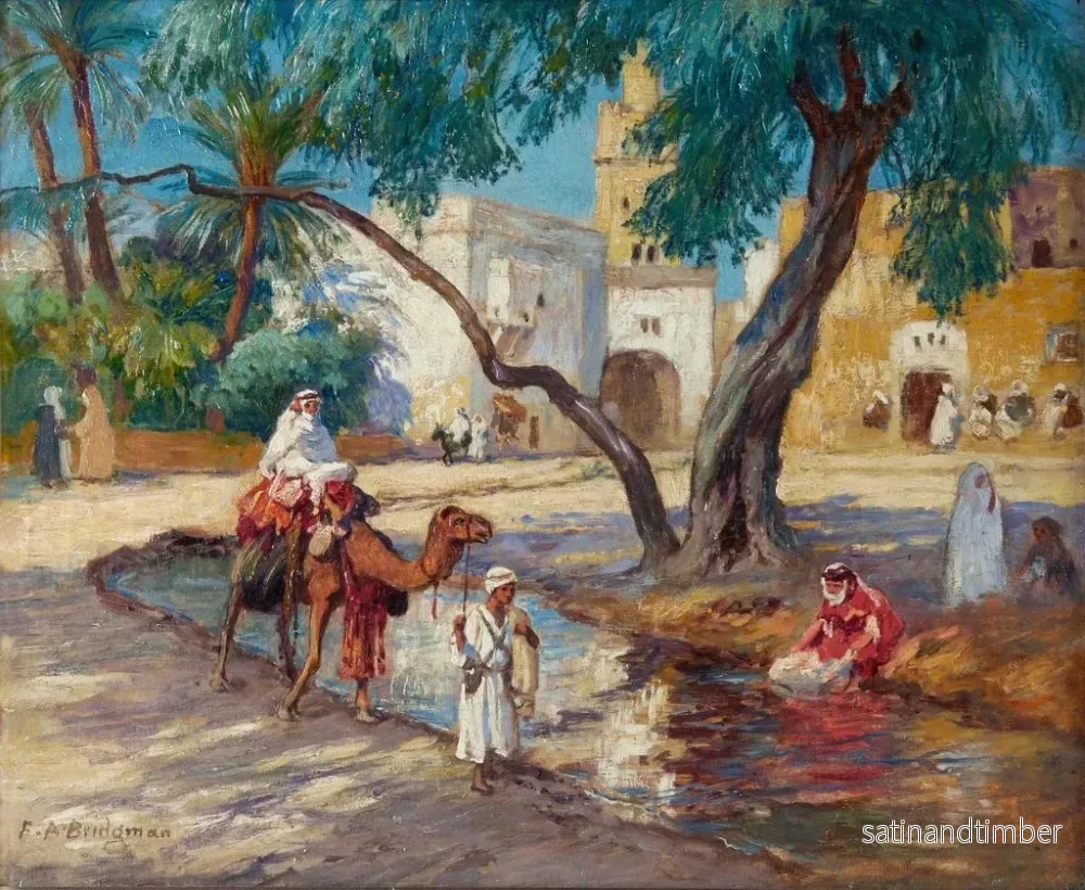 Reproduktion av målningen Vy av en algerisk by - Frederick Arthur Bridgman - Bild 2