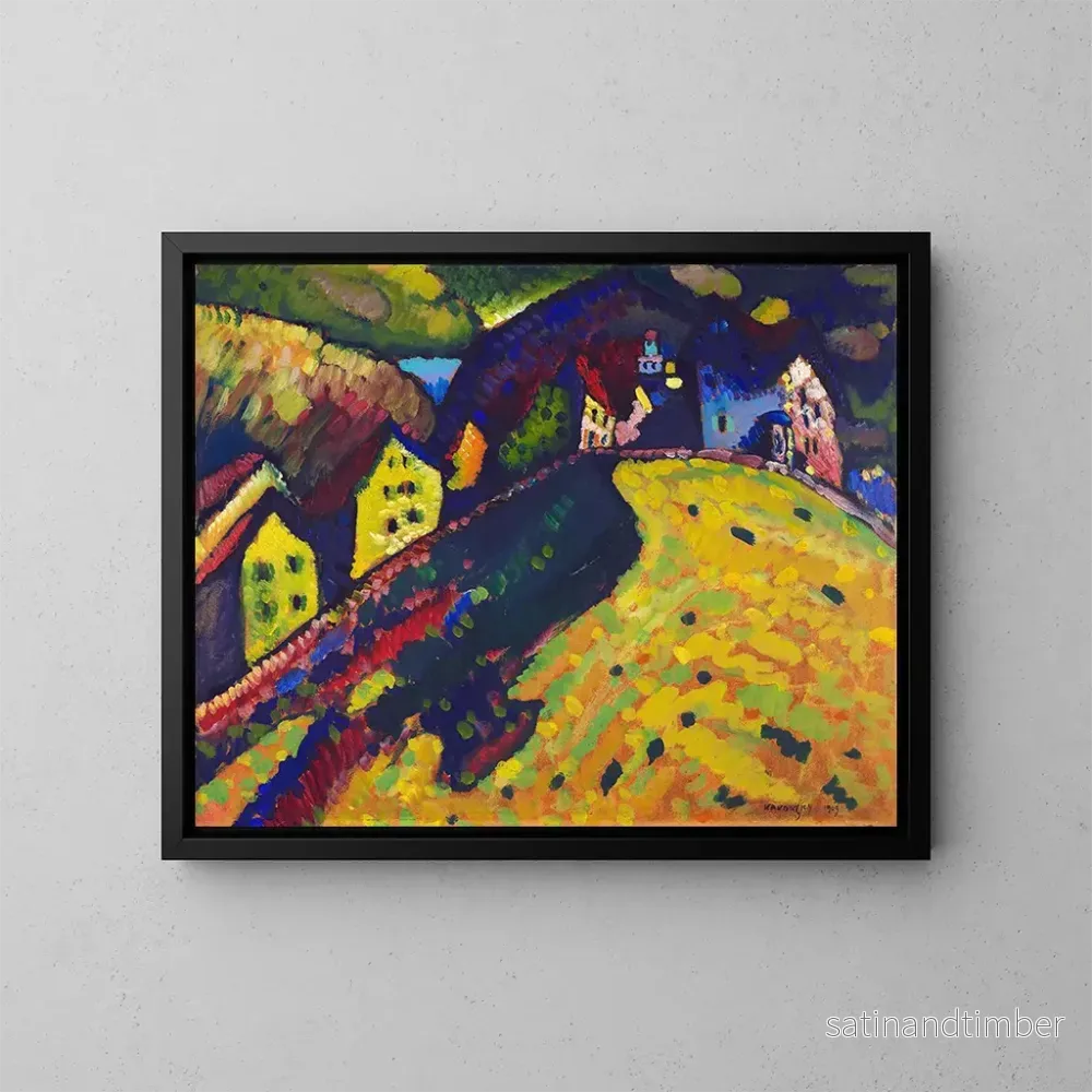 Reproduktion av målningen Hus i Murnau - Wassily Kandinsky