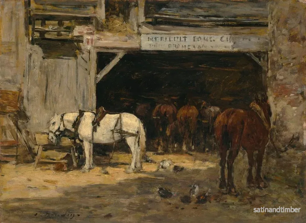 Reproduktion av målningen av en solig dag och en kurie av en hyresvärd - Eugène Boudin - Bild 2