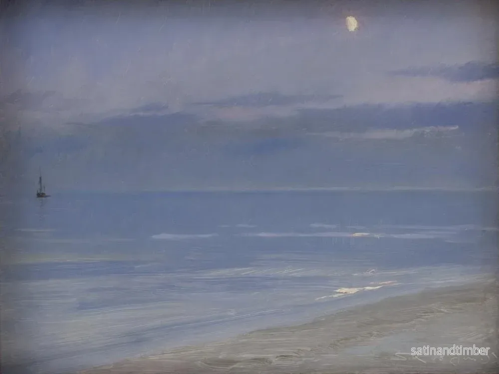 Reproduktion av målningen av Skagen-stranden i månsken - Peder Severin Krøyer - Bild 2