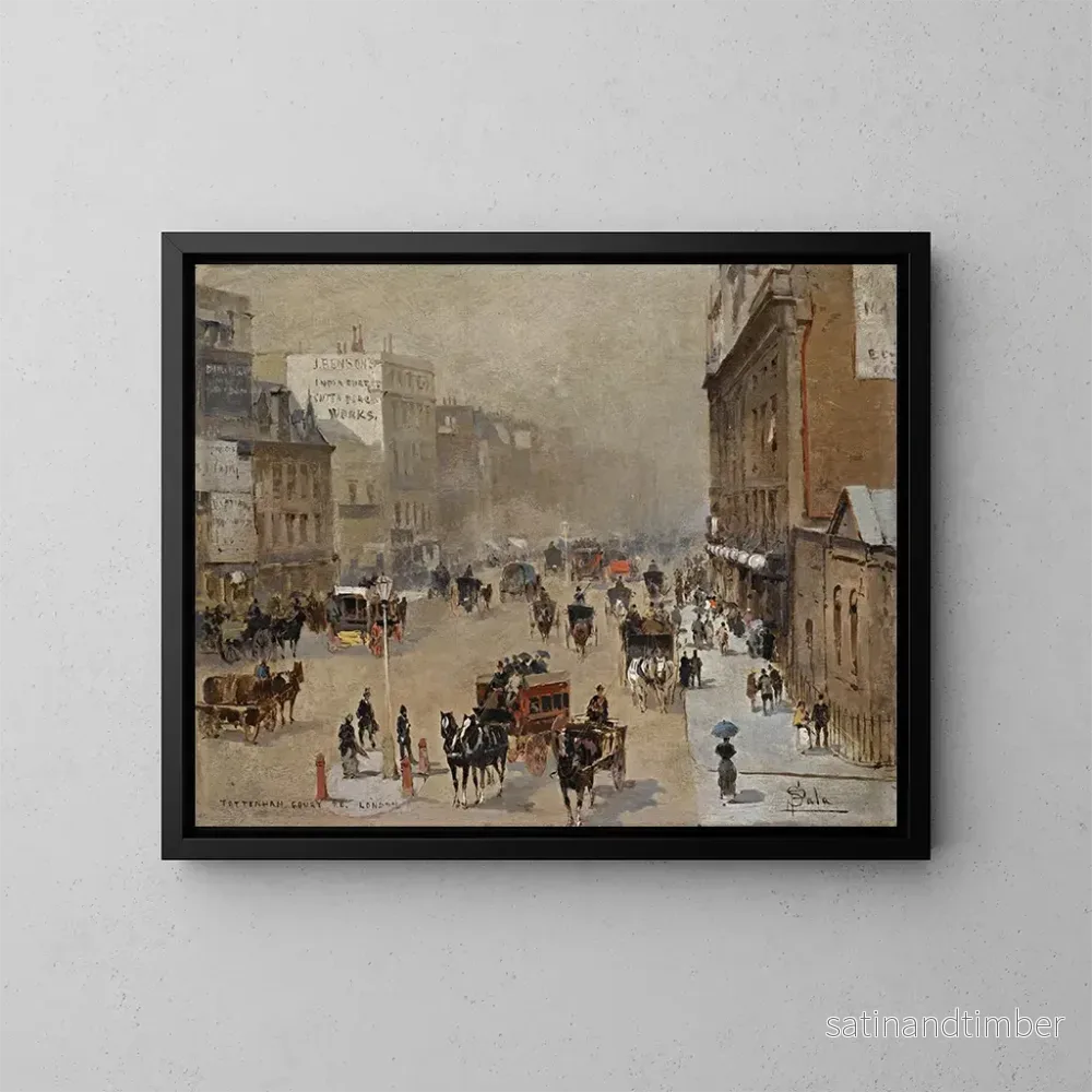 Reproduktion av målningen Tottenham Court Road, London - Paolo Sala
