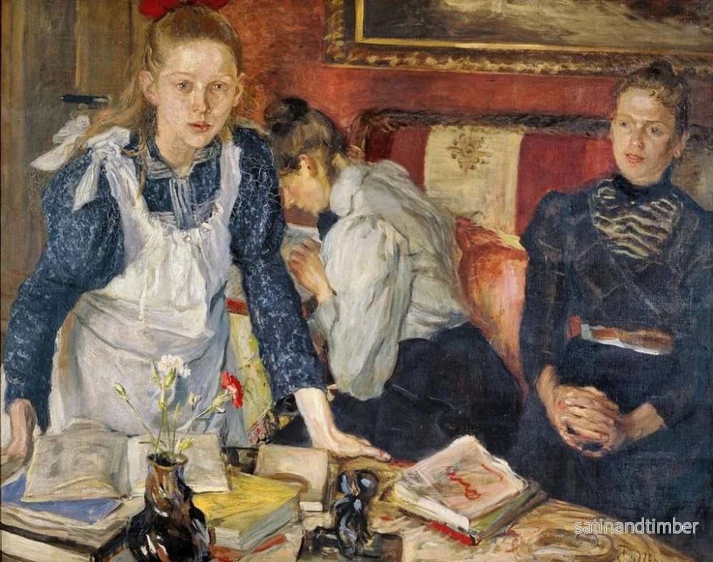 Reproduktion av målningen La leçon - Fritz von Uhde - Bild 2