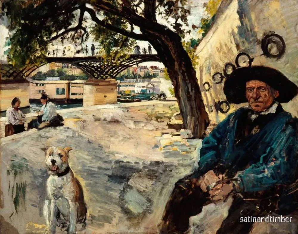 Reproduktion av målningen Berges de la Seine au Pont des Arts - Émile Antoine Guillier - Bild 2