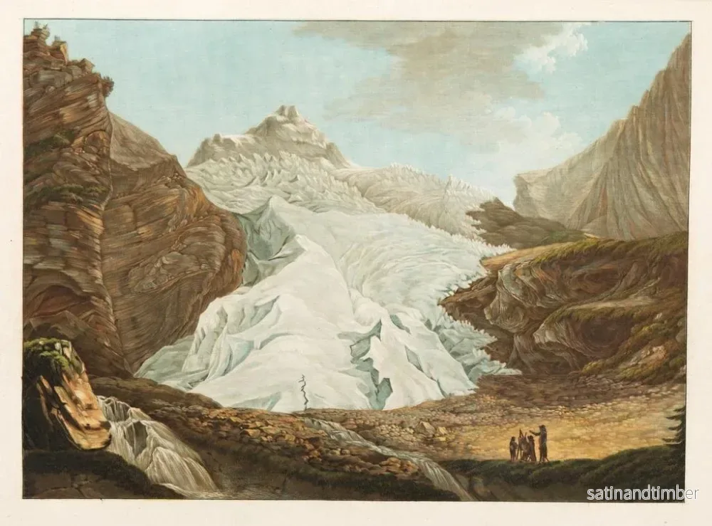 Reproduktion av målningen av Glacier de Rosenlaui i Hasli-området - Friedrich Rosenberg - Bild 2