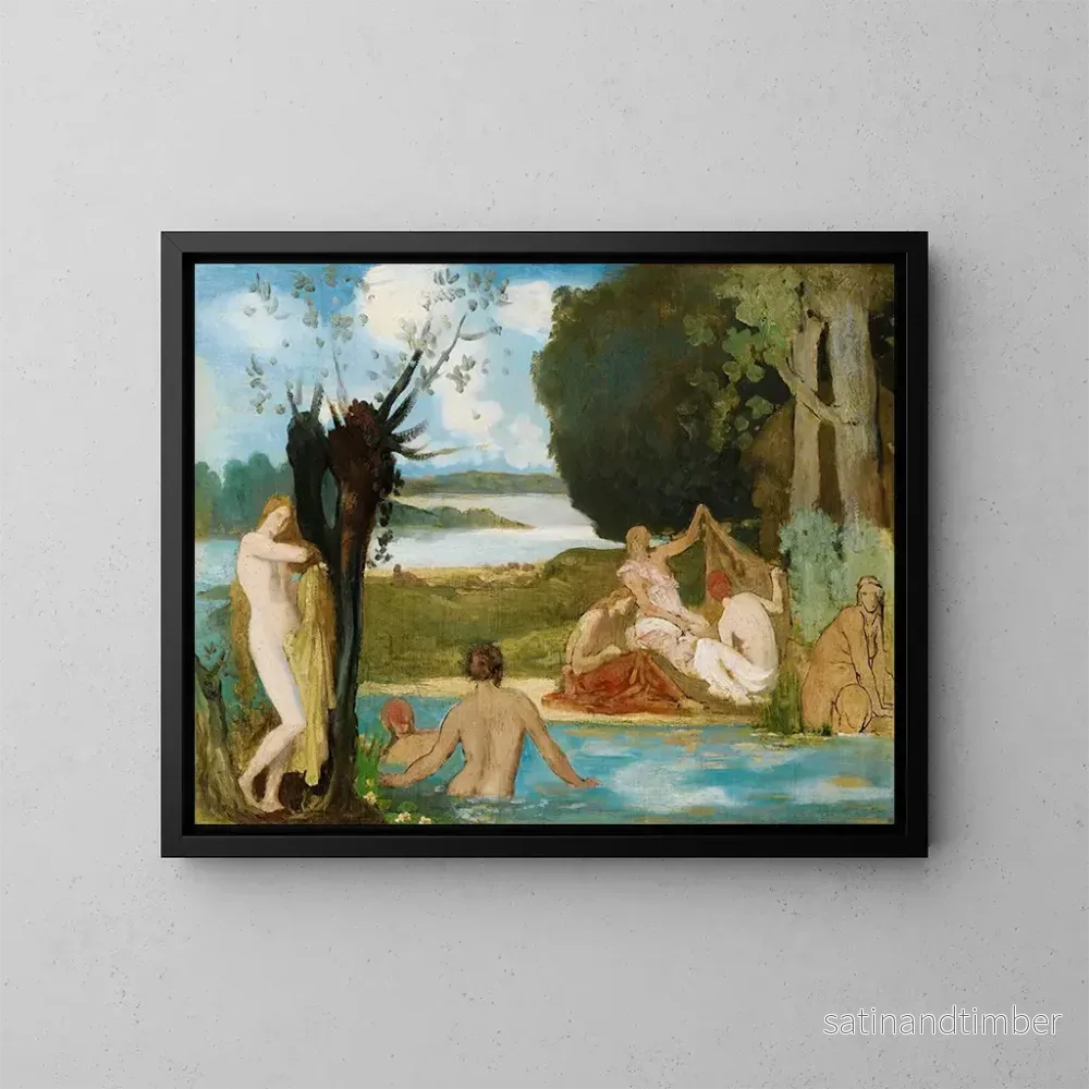 Reproduktion av målningen Skiss för sommaren: Badrummet - Pierre Puvis de Chavannes