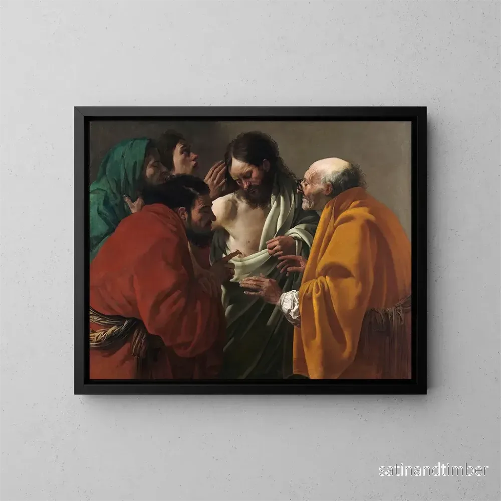 Reproduktion av målningen L'incrédulité de saint Thomas - Hendrick Ter Brugghen