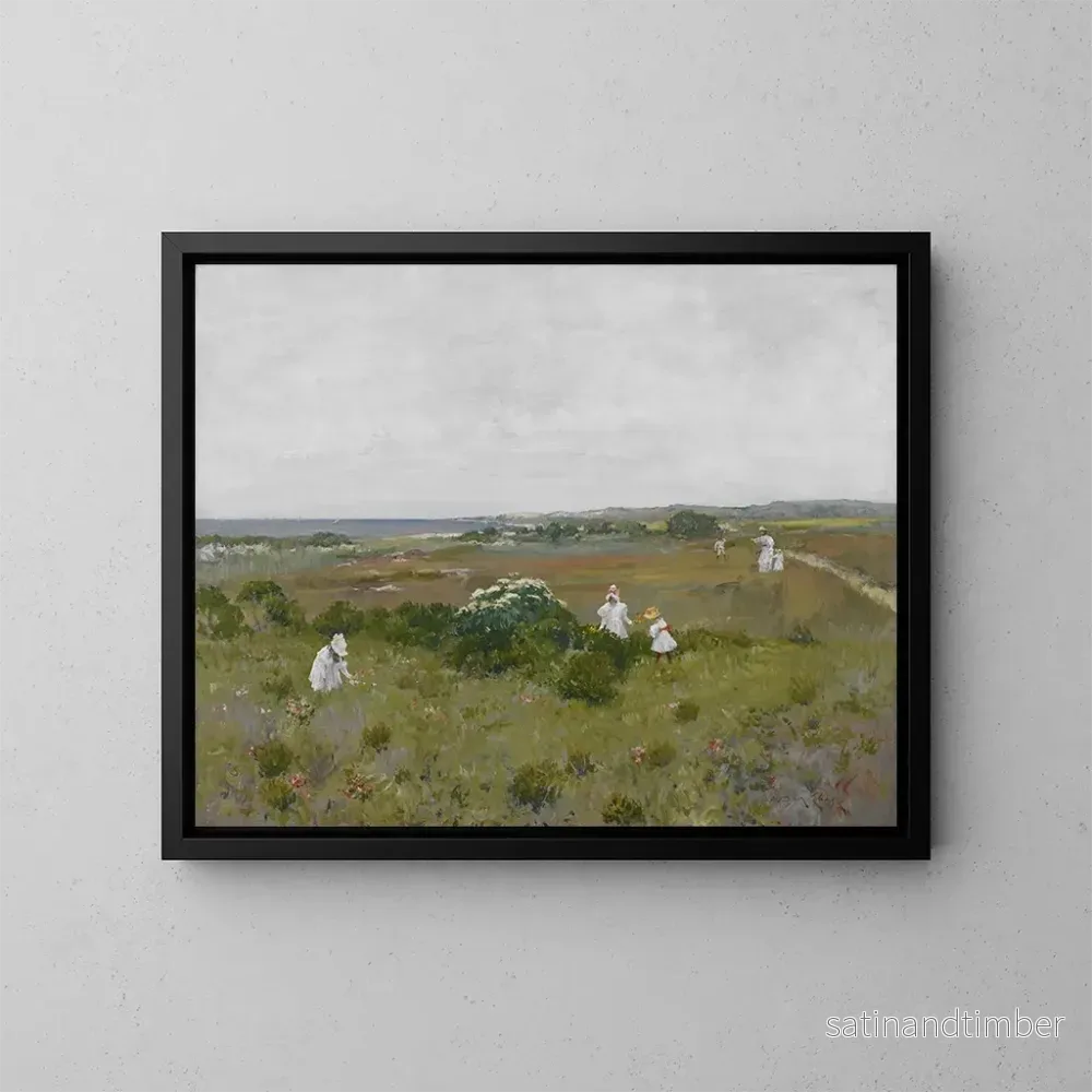 Reproduktion av målningen av Fleurs de bord de mer - William Merritt Chase
