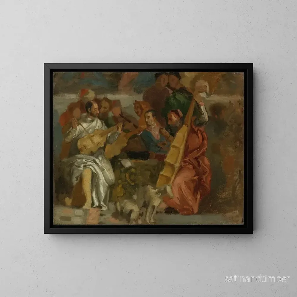 Reproduktion av målningen Musiciens - Eugène Delacroix