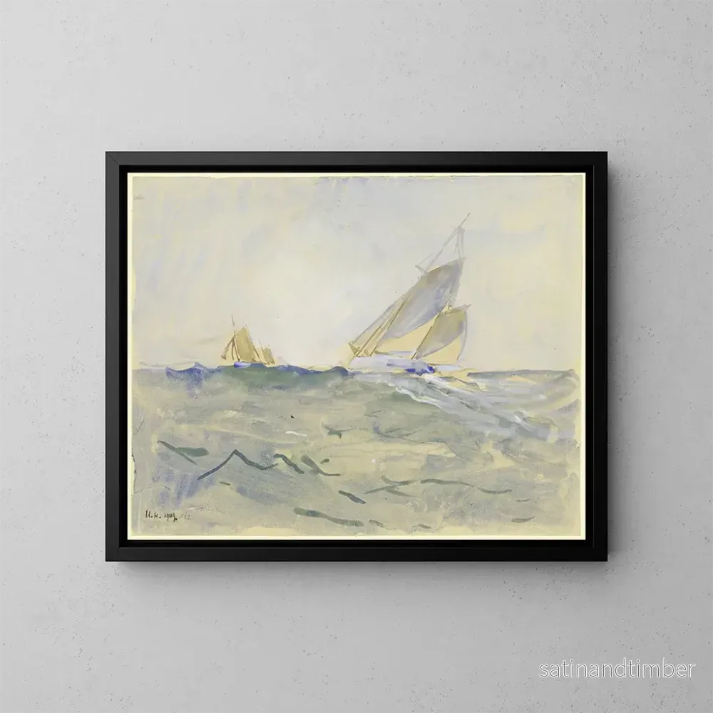 Reproduktion av målningen Mer agitée - Ulrich Hübner