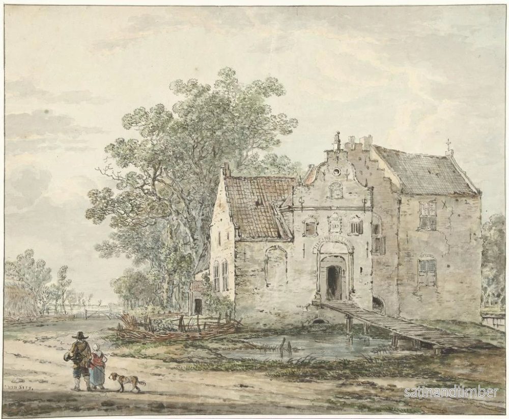 Reproduktion av målningen Château d'IJzendoorn dans la Betuwe - Jacob van Strij - Bild 2