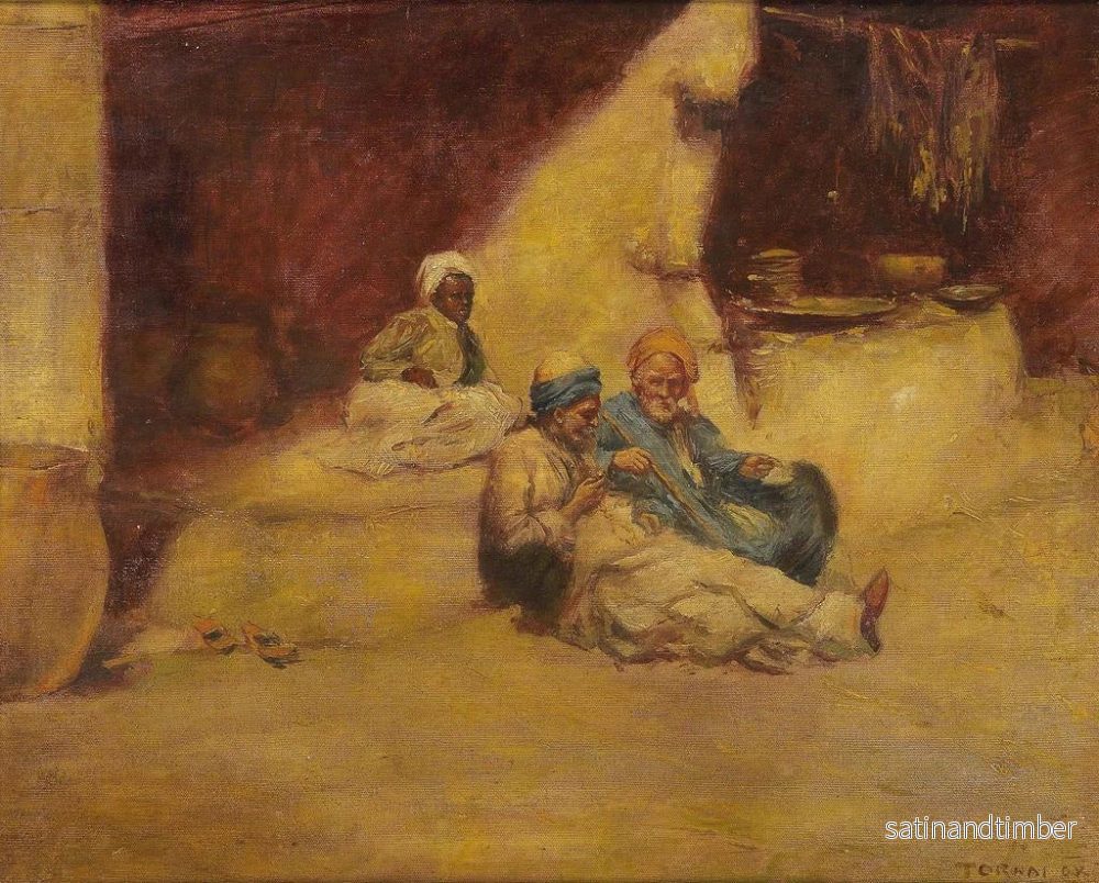 Reproduktion av målningen Scène de rue orientale - Gyula Tornai - Bild 2