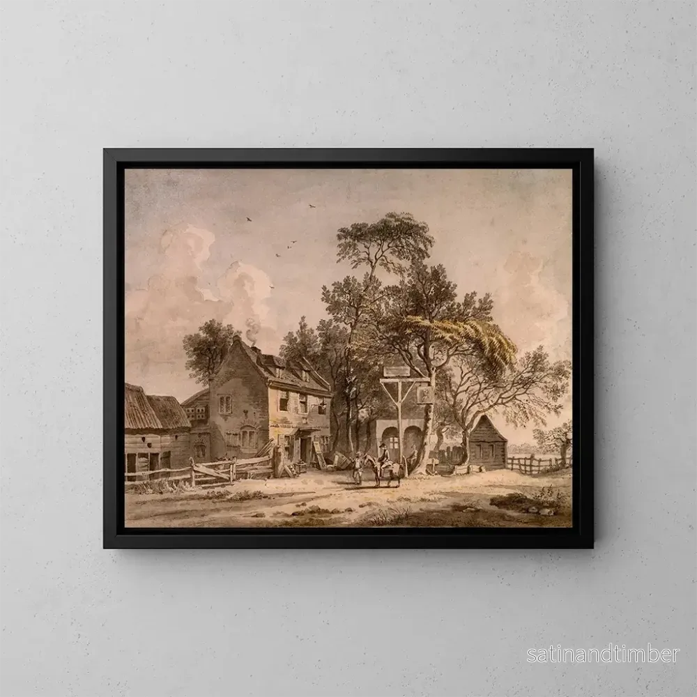 Reproduktion av målningen En värdshus - Paul Sandby