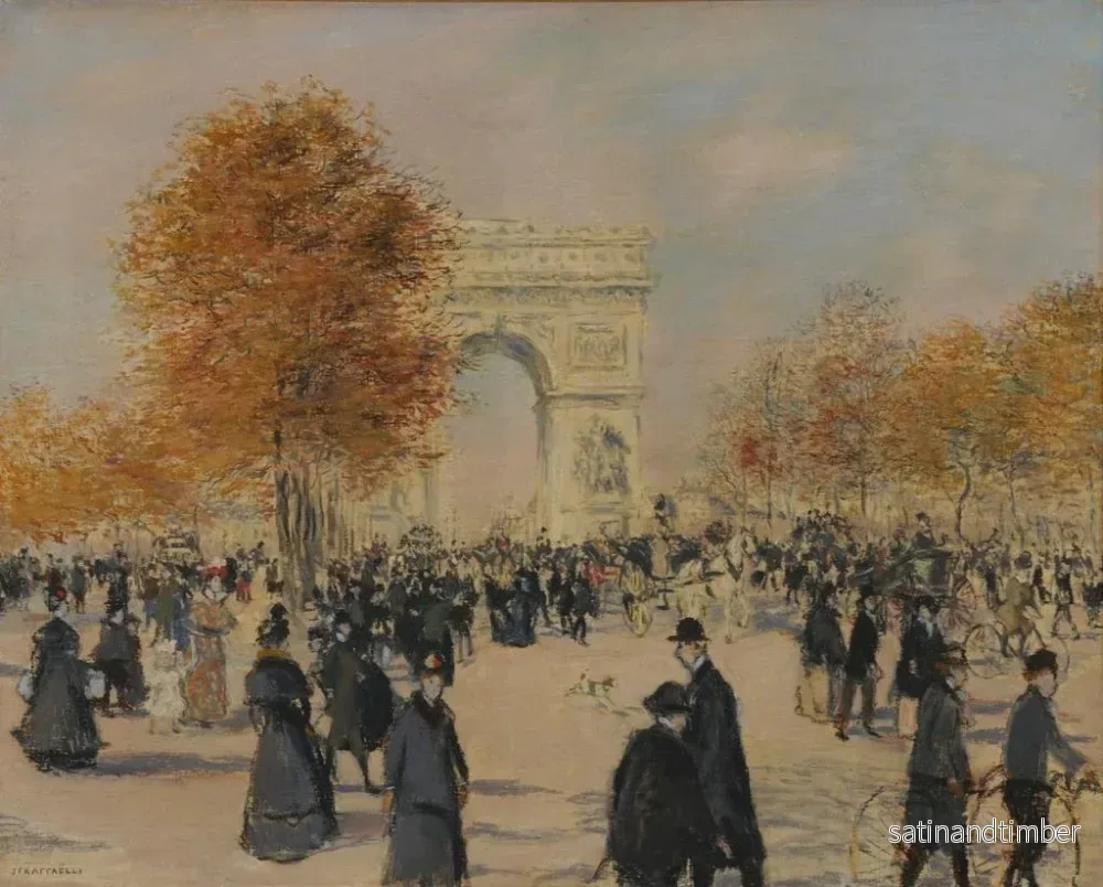 Reproduktion av målningen Les Champs-Élysées - Jean François Raffaëlli - Bild 2