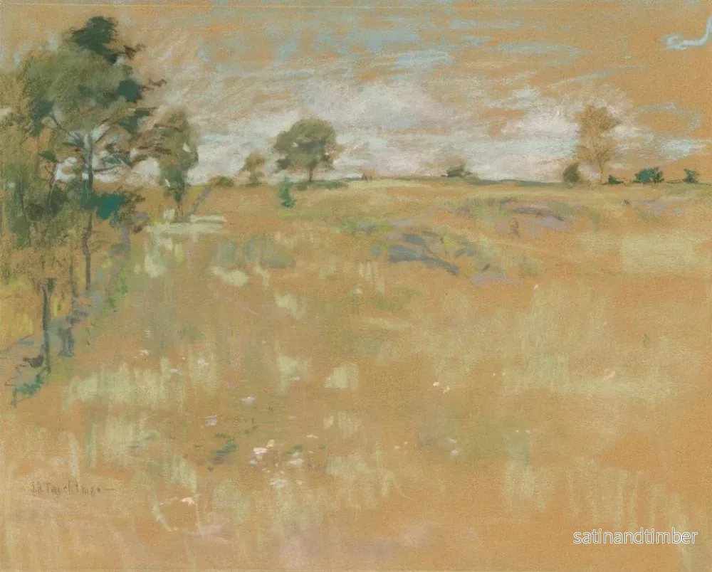 Reproduktion av målningen Prairies à Branchville, Connecticut - John Henry Twachtman - Bild 2