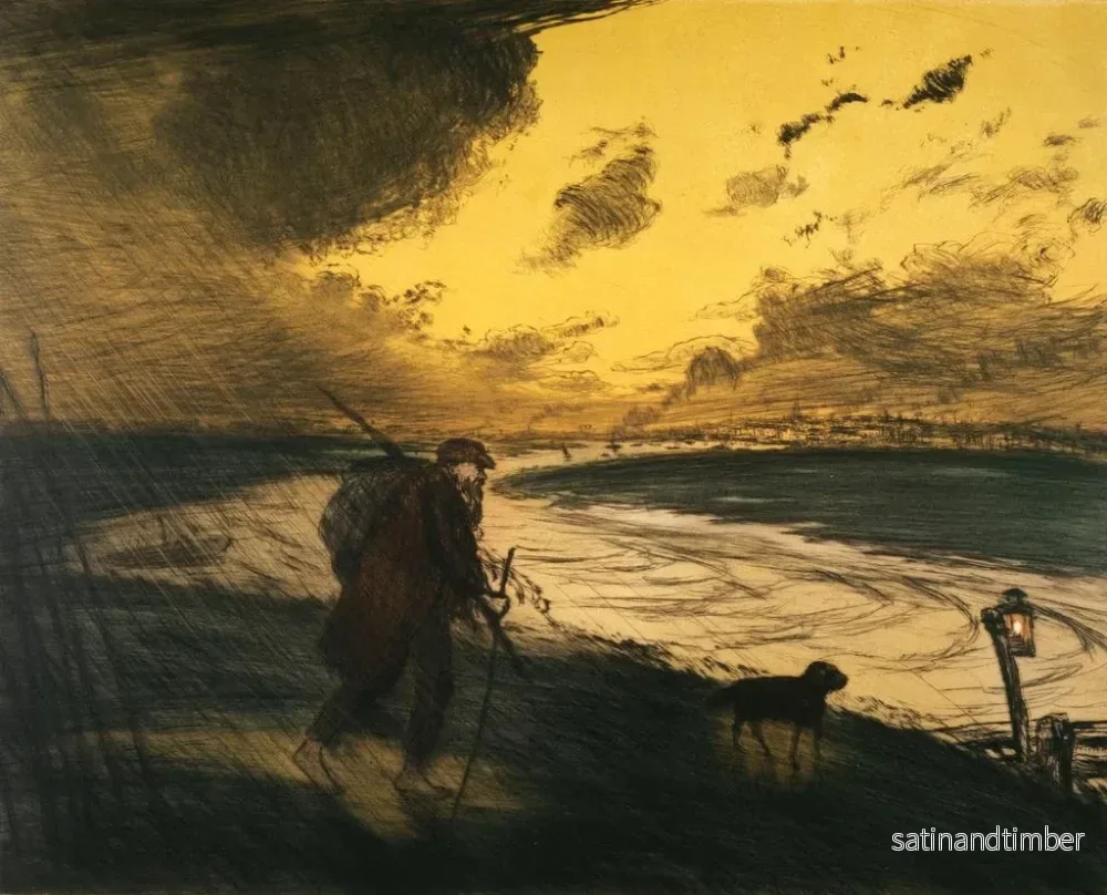 Reproduktion av målningen L'orage - Jean François Raffaëlli - Bild 2