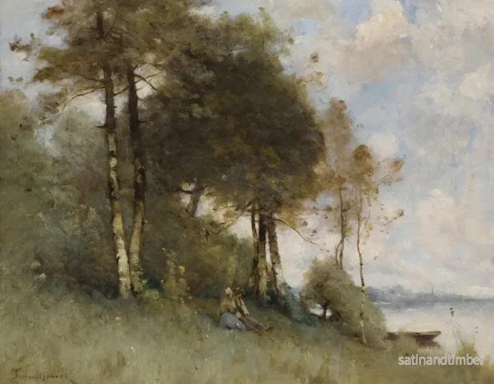 Reproduktion av målningen Bords de la Seine à Mantes - Paul Désiré Trouillebert - Bild 2