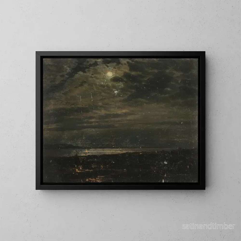 Reproduktion av målningen Lune sur la côte du Maine – Frederic Edwin Church Reproduktion av målningen Lune sur la côte du Maine – Frederic Edwin Church