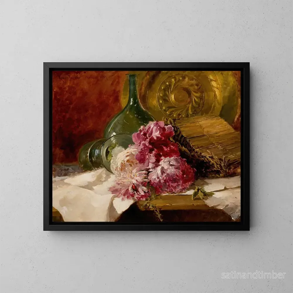 Reproduktion av målningen Naturtavla med blommor och ett glas - Ross Sterling Turner
