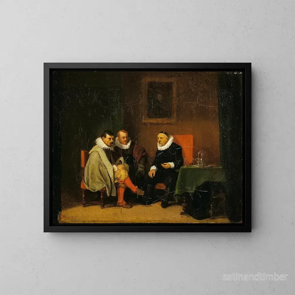 Reproduktion av målningen av holländsk bourgeois - Ernest Meissonier