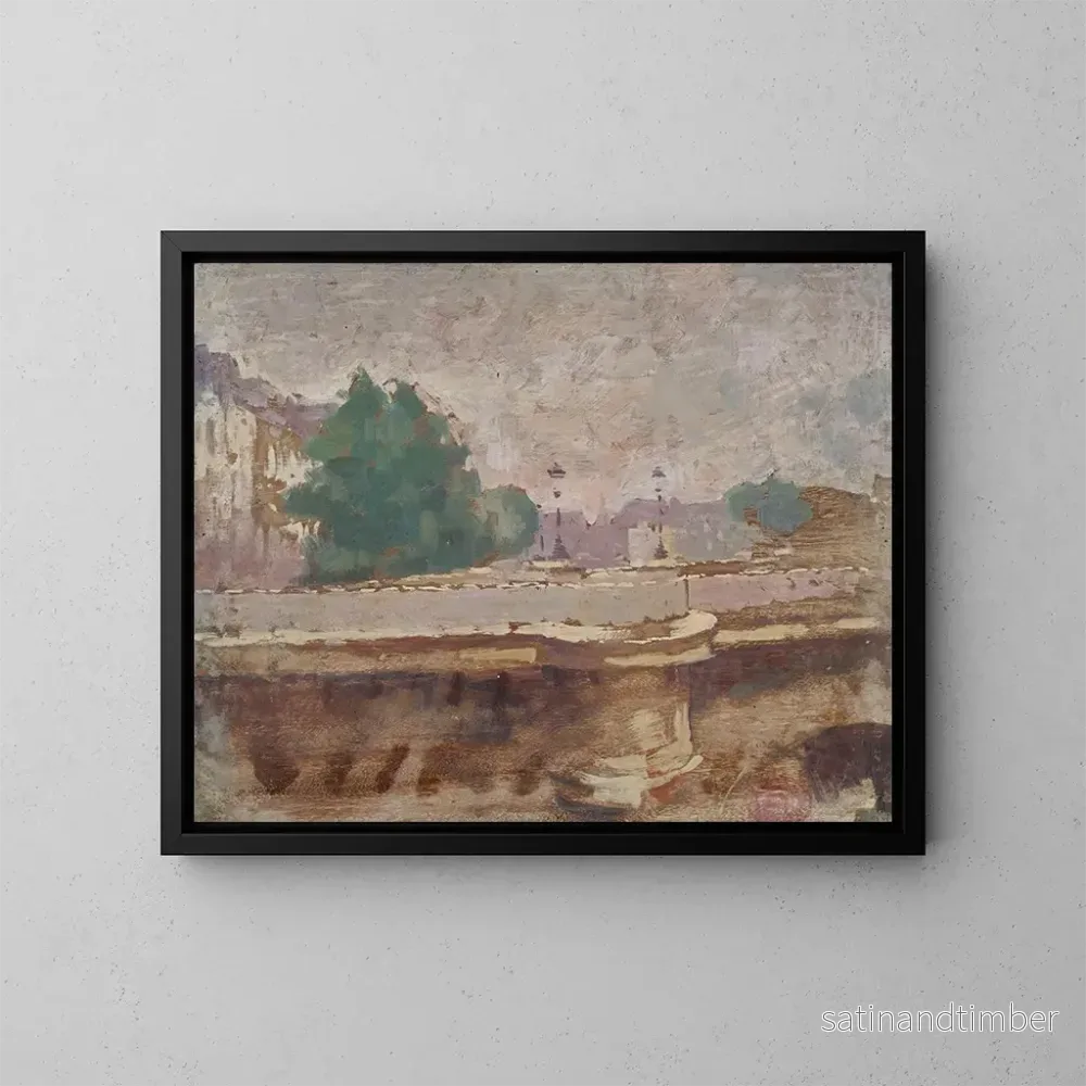 Reproduktion av målningen Paris, le Pont-Neuf - Ernest Jules Renoux
