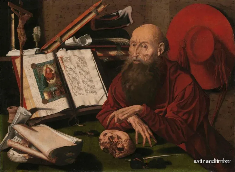 Reproduktion av målningen av Saint Jérôme i sitt studierum - Marinus van Reymerswaele - Bild 2