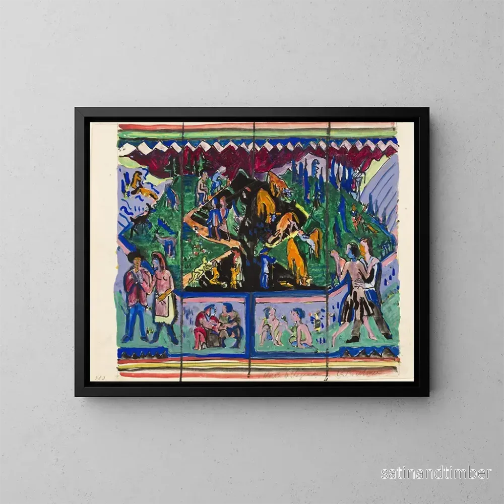 Reproduktion av målningen La vie Hagemann Design - Ernst Ludwig Kirchner