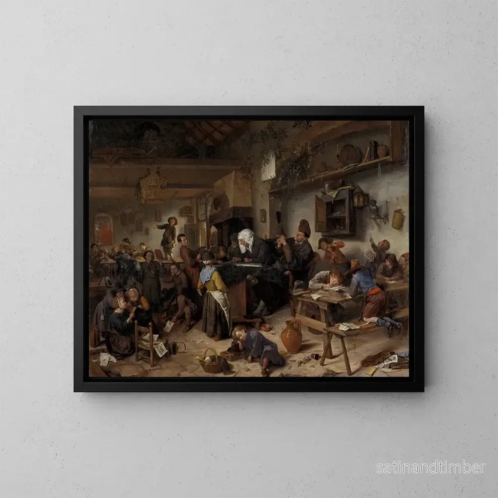 Reproduktion av målningen En skola för pojkar och flickor - Jan Steen