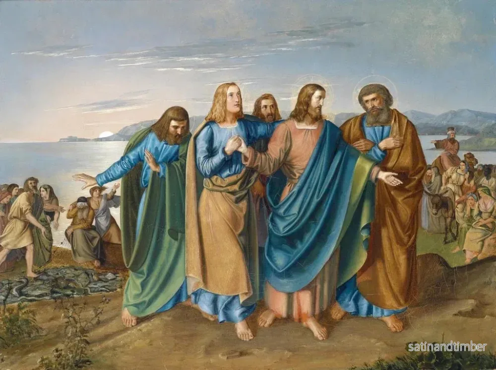 Reproduktion av målningen av Jesus vid Galileiska sjön - Carl Oesterley - Bild 2
