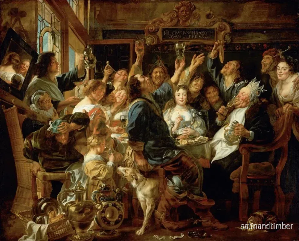 Reproduktion av målningen La Fête du Roi des Haricots - Jacob Jordaens - Bild 2