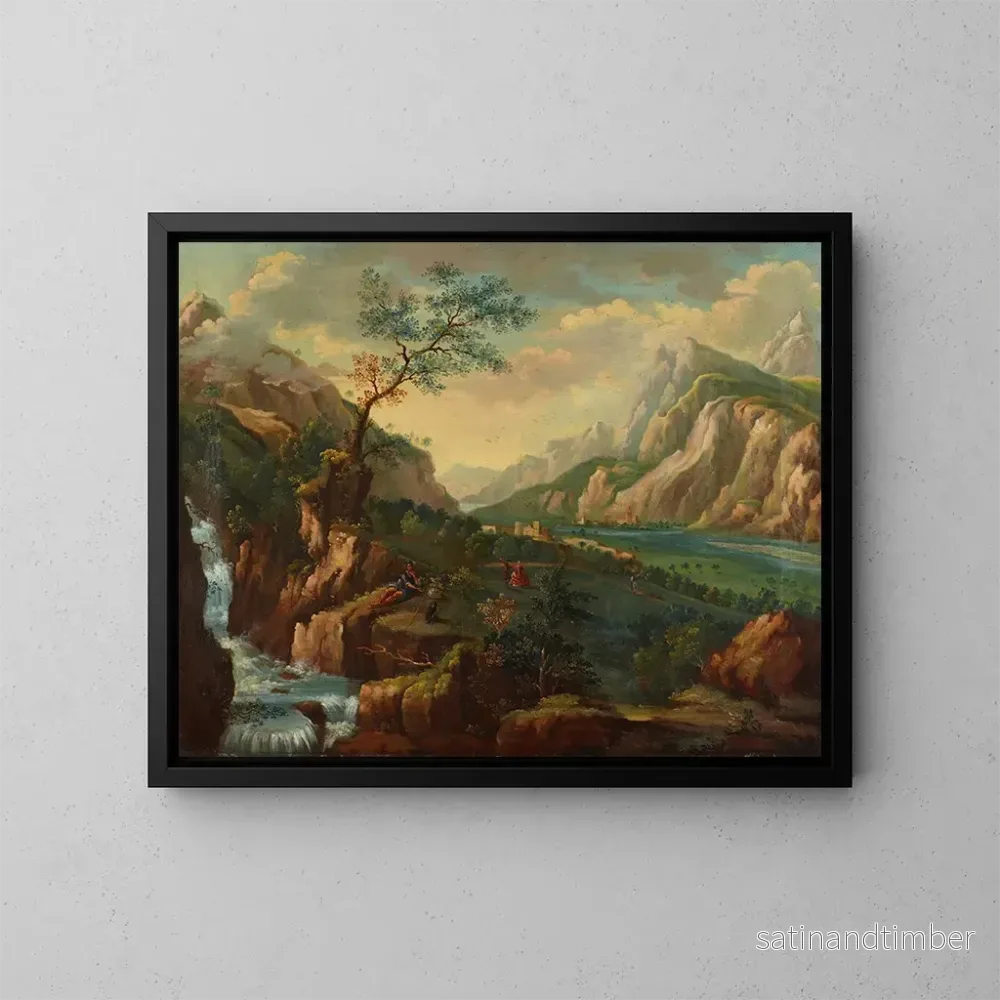 Reproduktion av målningen Ett vackert landskap i Sargans-landet - Johann Caspar Ulinger