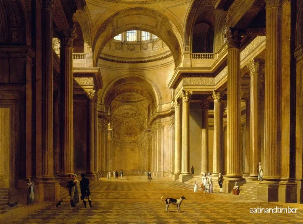 Reproduktion av målningen Vue intérieure du Panthéon - Louis Léopold Boilly - Bild 2