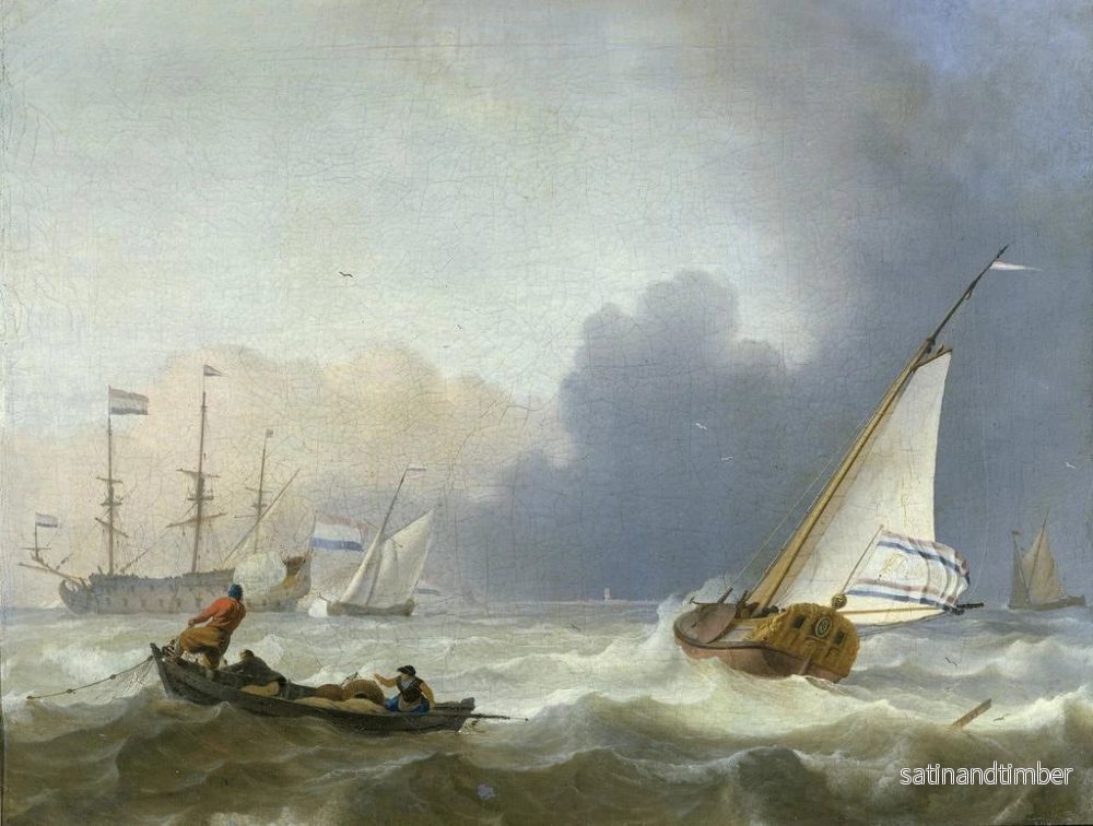 Reproduktion av målningen Mer agitée med en holländsk yacht - Ludolf Bakhuizen - Bild 2