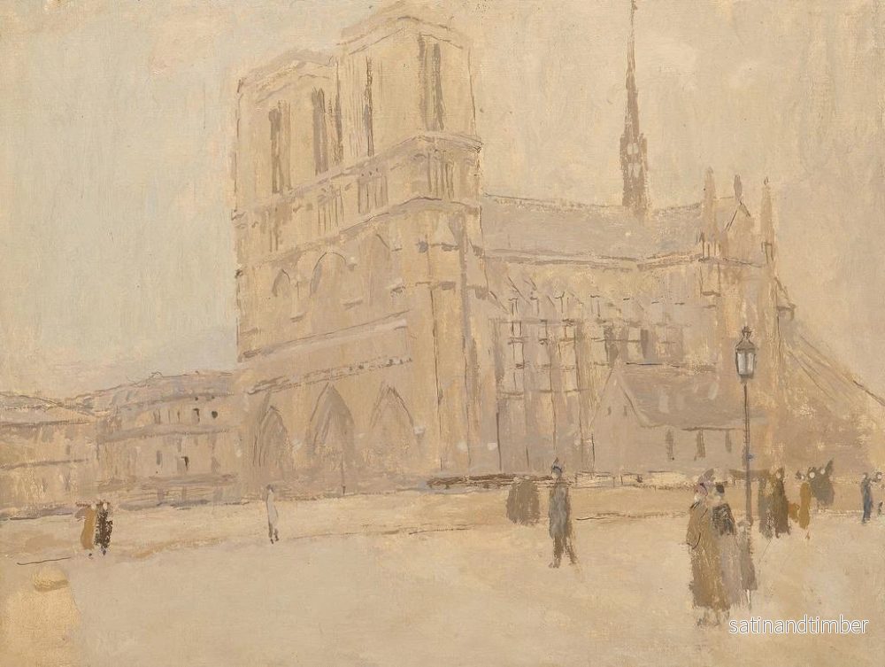 Reproduktion av målningen Notre-Dame på vintern - Frank Edwin Scott - Bild 2