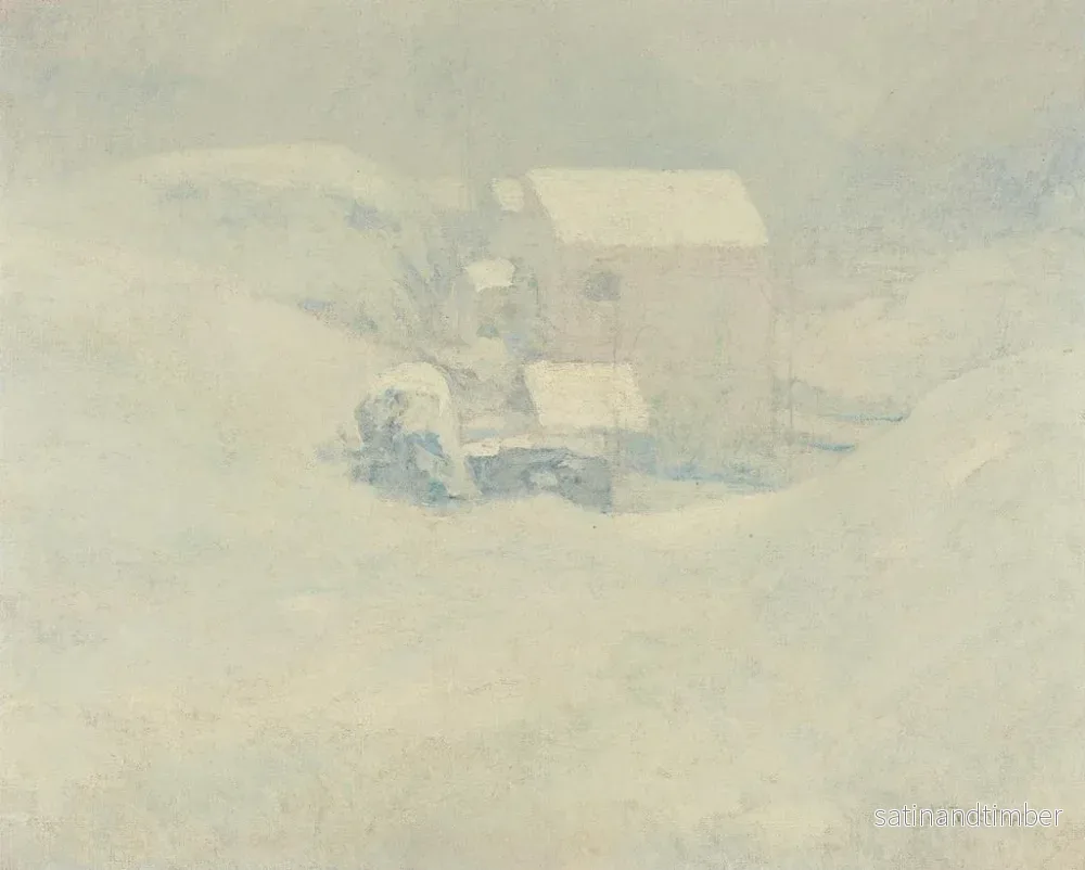 Reproduktion av målningen Snö - John Henry Twachtman - Bild 2