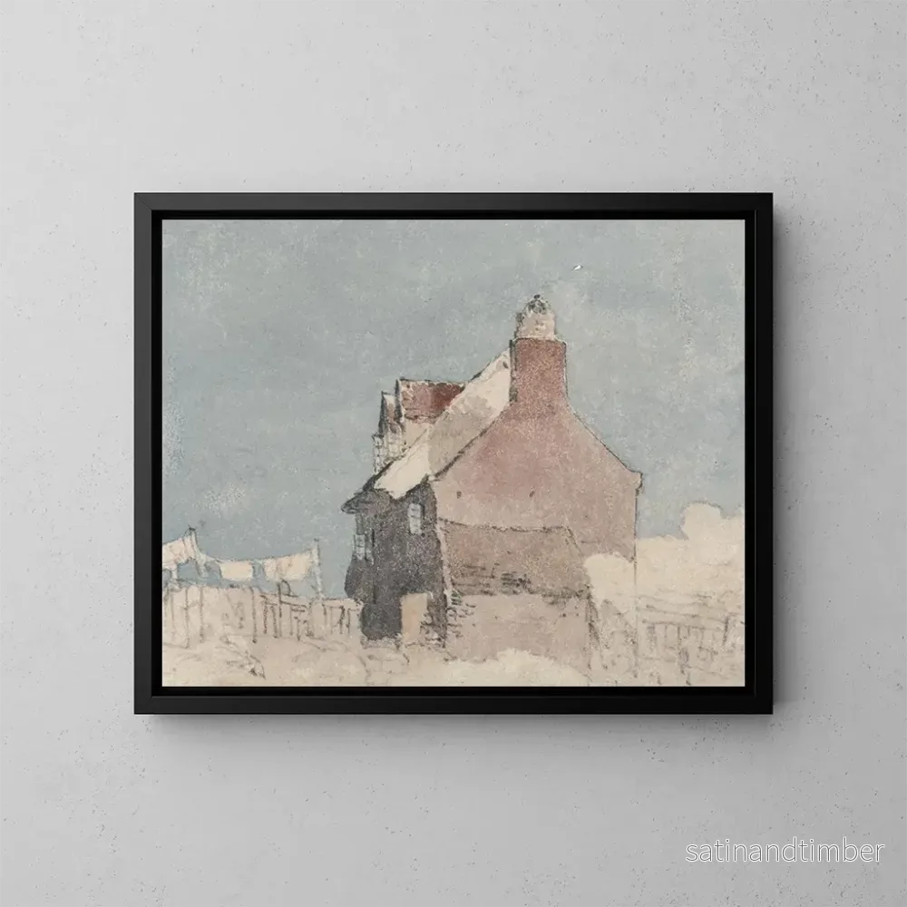 Reproduktion av målningen Cottage i Northfleet, Kent – David Cox Reproduktion av målningen Cottage i Northfleet, Kent – David Cox