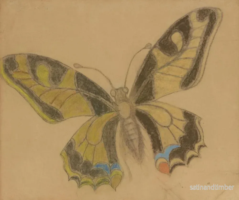 Reproduktion av målningen Papillon Papilio machaon - Stanisław Wyspiański - Bild 2