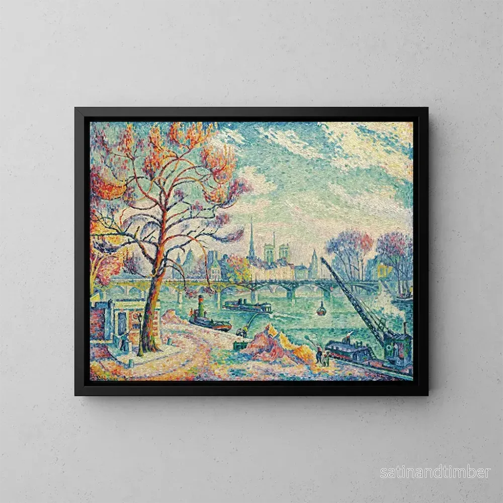 Reproduktion av målningen Pont des Arts, Paris - Paul Signac