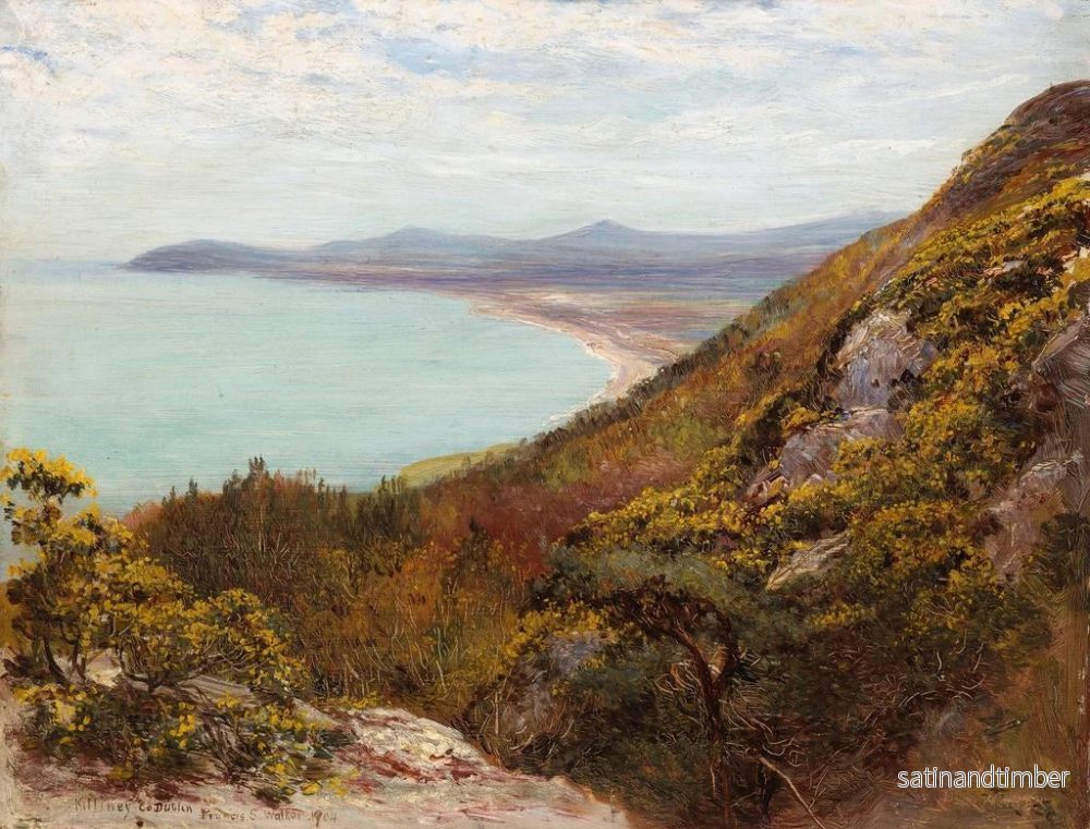 Reproduktion av målningen Baie de Killiney vy mot Bray - Francis S Walker - Bild 2
