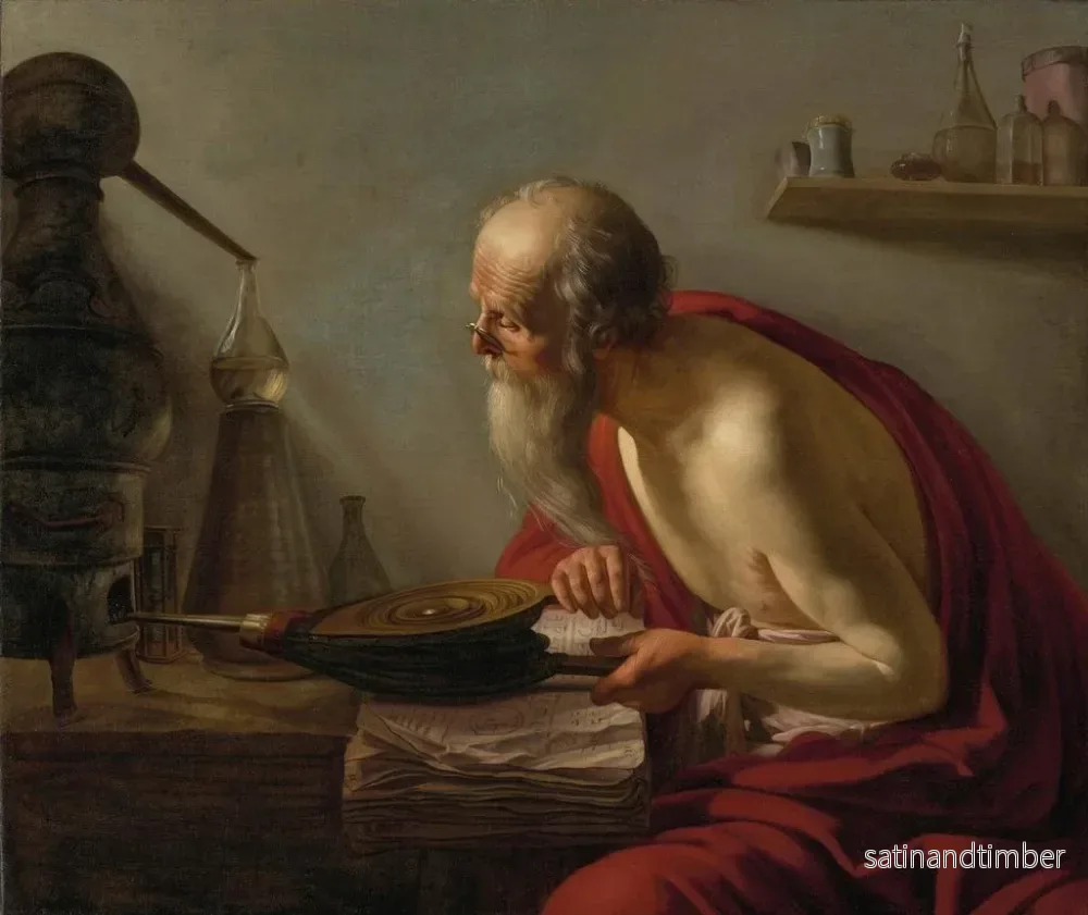 Reproduktion av målningen En gammal alkemist i sitt studie - Johannes Paulus Moreelse - Bild 2