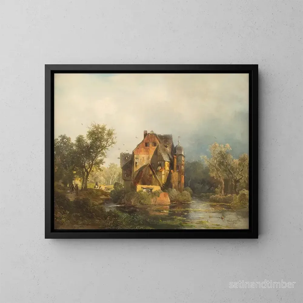 Reproduktion av målningen Château d'eau de Caspersbroich - Carl Hilgers