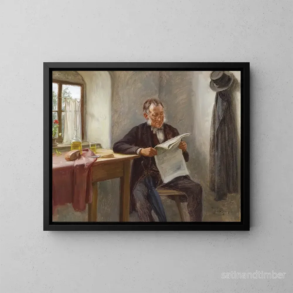 Reproduktion av målningen Le lecteur de journaux – Carl Zewy Reproduktion av målningen Le lecteur de journaux – Carl Zewy