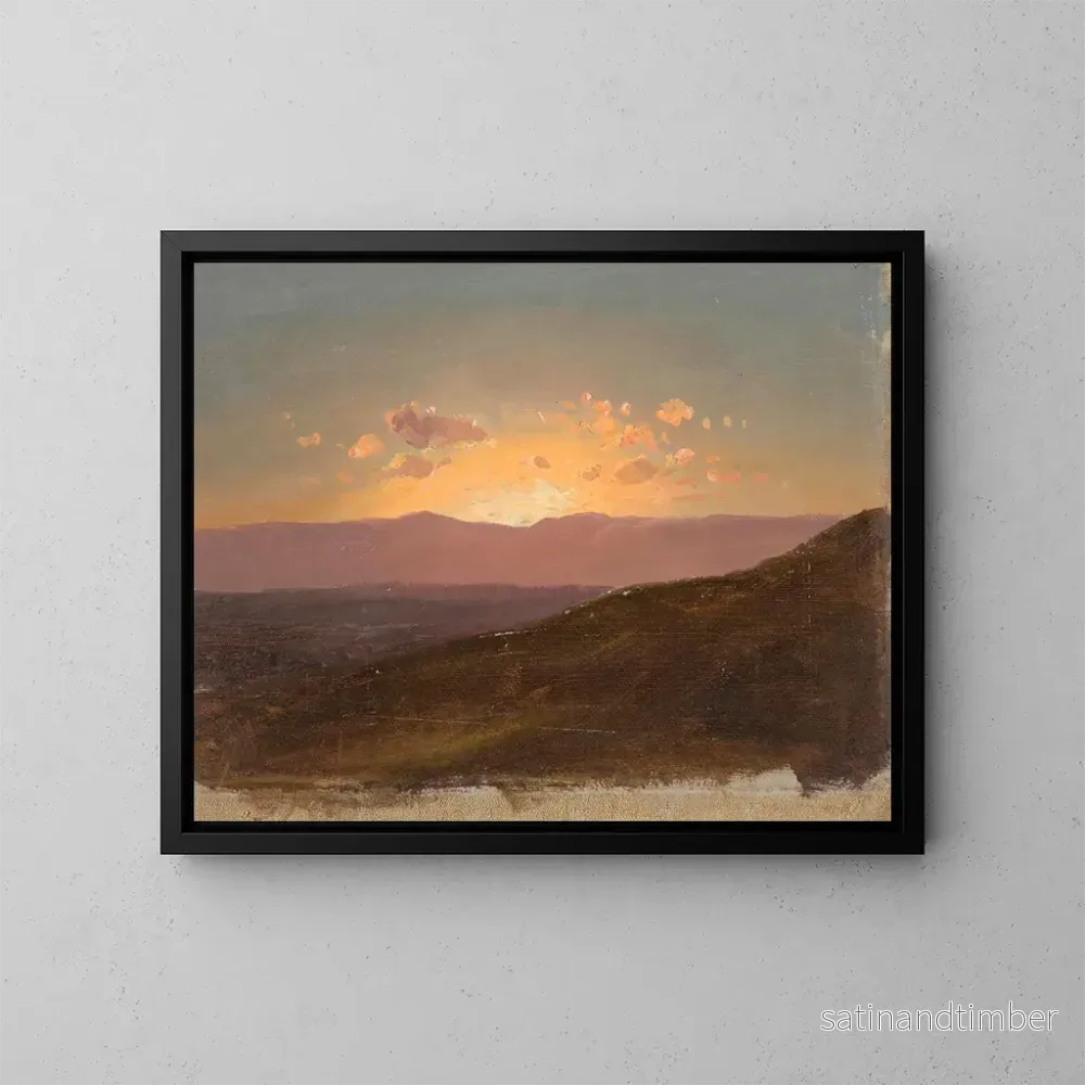 Reproduktion av målningen Vy över Hudson-dalnningen – Frederic Edwin Church Reproduktion av målningen Vy över Hudson-dalnningen – Frederic Edwin Church