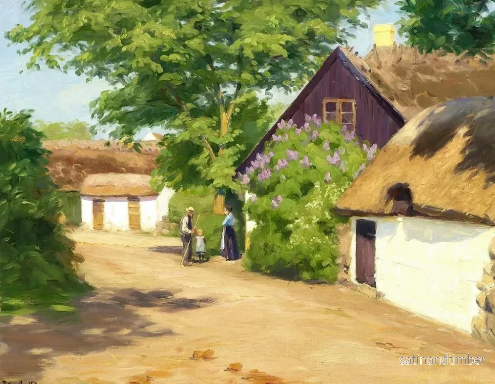 Reproduktion av målningen Sommardag i byn - Hans Andersen Brendekilde - Bild 2