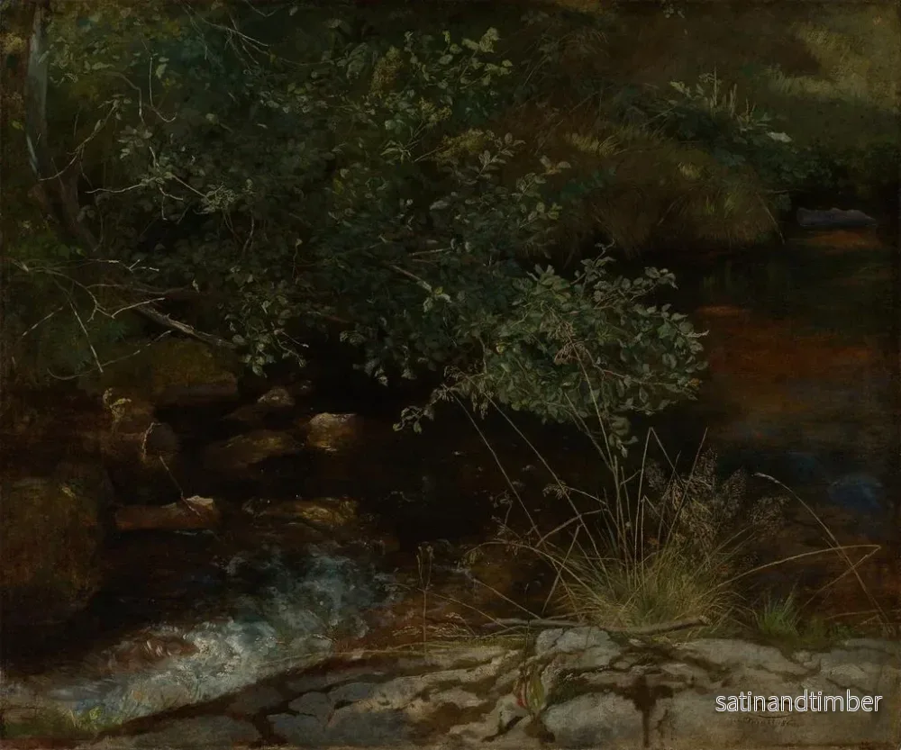 Reproduktion av målningen Bord de Bach med träd och gräs - Hans Thoma - Bild 2