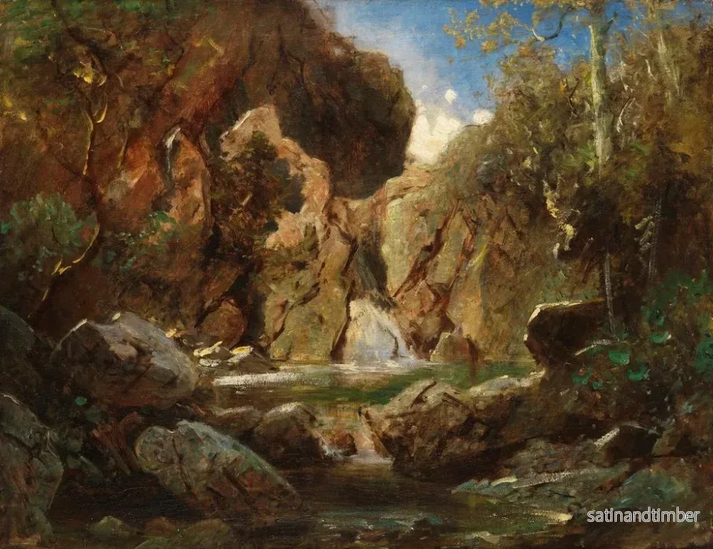 Reproduktion av målningen Bassins rocheux avec eaux vives - Carl Spitzweg - Bild 2