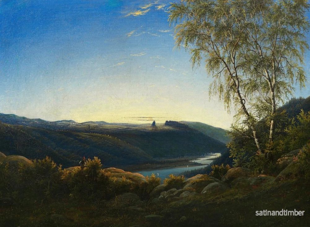 Reproduktion av målningen Landskap av Elbe vid soluppgången - Carl Wagner - Bild 2
