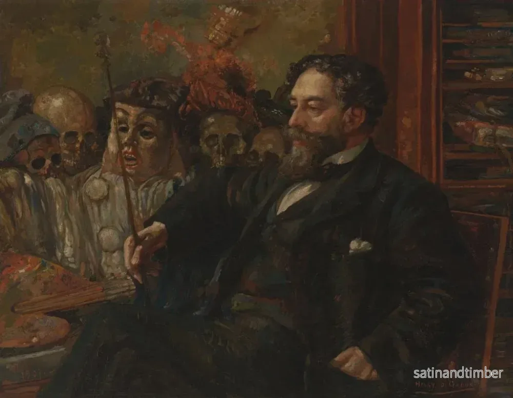 Reproduktion av målningen Portrait de James Ensor - Henry de Groux - Bild 2