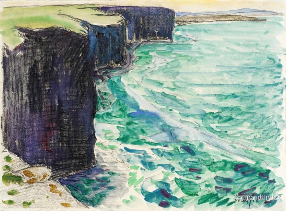 Reproduktion av målningen La falaise - Maxime Maufra - Bild 2