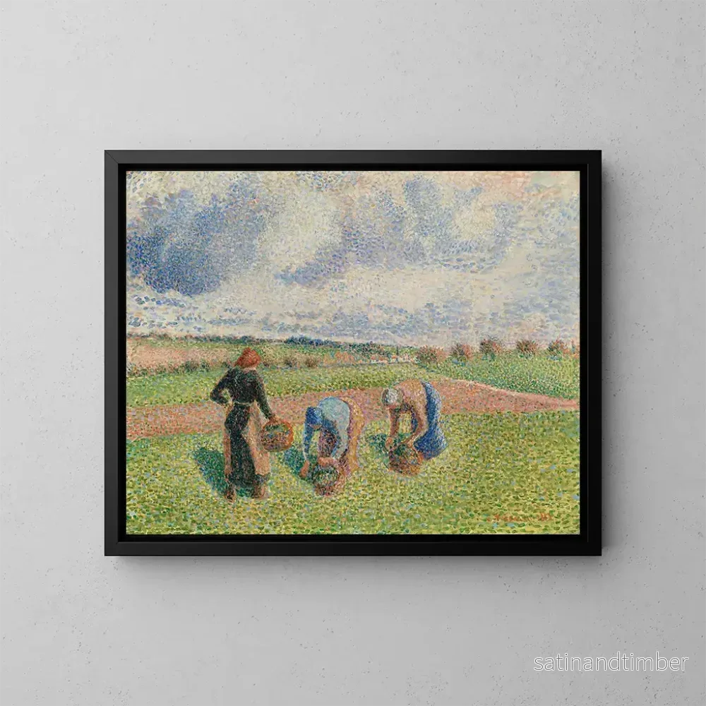 Reproduktion av målningen Landsbygdskvinnor plockar torra örter – Camille Pissarro Reproduktion av målningen Landsbygdskvinnor plockar torra örter – Camille Pissarro